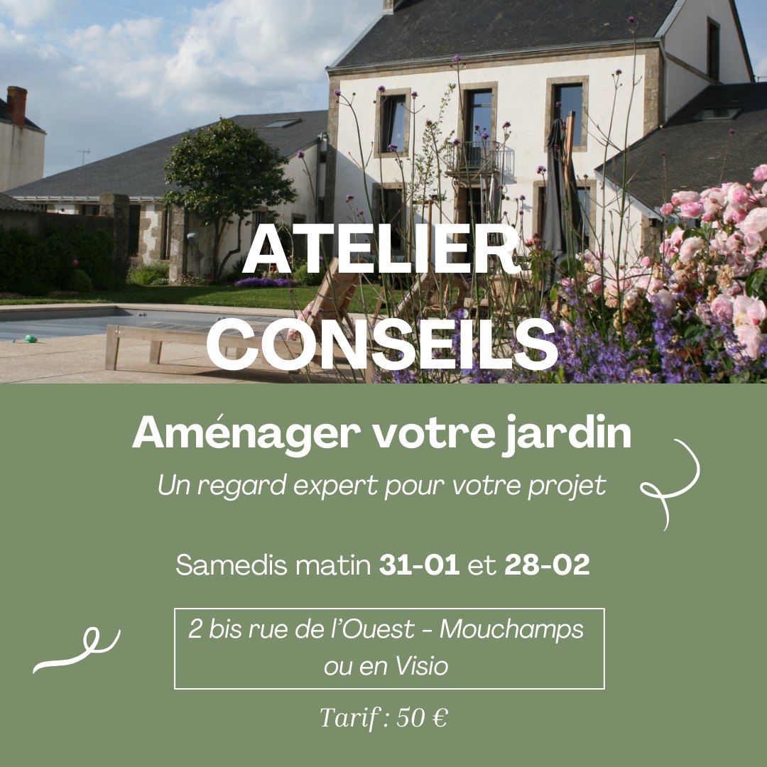 🌿✨ [NOUVEAUTÉ 2026] Des conseils accessibles à tous !
En 2026, l’Atelier Clotilde DRIN lance ses Ateliers-conseils : une offre accessible pour vous accompagner dans l’aménagement de vos espaces extérieurs, même avec un budget limité.
Pourquoi ces ateliers ?
Parce que chacun mérite de bénéficier de conseils professionnels pour son jardin, sa terrasse ou son entrée, sans forcément investir dans une étude complète. Fort de mon expertise de paysagiste-conceptrice, je vous propose des créneaux de 40 minutes pour :
✅ Analyser vos photos/vidéos et vous donner des conseils sur mesure (choix des plantes, matériaux, agencement).
✅ Vous guider avec des schémas clairs pour visualiser vos idées.
✅ Répondre à vos questions sur l’aménagement durable, l’intégration d’une piscine, ou la rénovation d’un espace existant.
💡 Une approche pragmatique et efficace :Pas de plan à l’aquarelle (réservé aux études complètes), mais des conseils pratiques et concrets.
Un tarif accessible : 50 € pour 40 minutes d’échange (en visio ou à mon bureau).
Ouvert à tous : particuliers, passionnés de jardin, ou ceux qui veulent simplement optimiser leur extérieur.
📅 Prochaines dates disponibles :Samedi 31 janvier
Samedi 28 février
👉 Réservez votre créneau dès maintenant :
https://calendly.com/atelierdrin/atelier-conseils
Parce qu’un jardin réussi, c’est avant tout un projet bien conseillé !
#AtelierDrin #ConseilsPaysagers #JardinAccessible #AménagementExtérieur #Paysagiste #Patrimoine #Durable