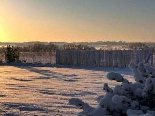 Partage d’un jardin tout juste réalisé en Vendée : la neige habille l’ensemble tout en douceur pour le plus grand plaisir de ses propriétaires qui m’ont transmis ces clichés. A suivre dans les prochains mois l’évolution de ce bel espace !